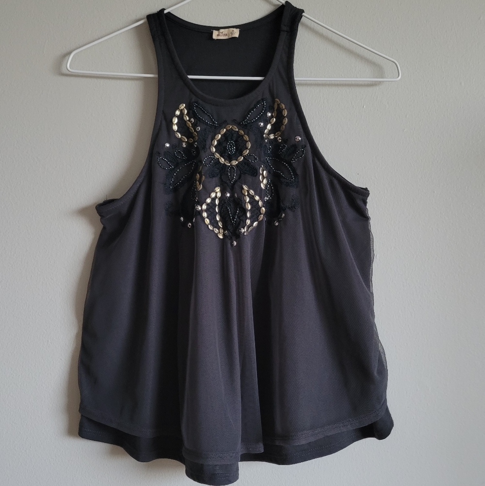 ❤[3/$35] Hollister Sequin High Neck Tank Top